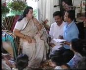 Archive video: H.H.Shri Mataji Nirmala Devi talks to a journalist in Calcutta (Kolkata), India. (1986-1014)nFull interview: https://vimeo.com/318193201