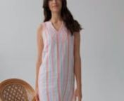 This made-for-summer shift dress offers both comfort and elegance that combines pure linen and contrasting embroidery details that are simply gorgeous. Its notch neckline and sleeveless design flatter your figure. For a streamlined look, the dress is fully lined and its side zipper is invisible.