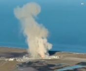 Dec 9, 2020 at SpaceX South Texas Launch Site in Boca Chica, TX (aka Starbase)nnRapid Unscheduled Disassembly (RUD) of SpaceX Starship SN8 During Landing of Test Flightn(Aerial View From México by @Spaceport3D)nnTo Support Our Efforts: Patreon.com/Spaceport3D