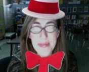 I created a new custom Photo Booth effect for my students that Cat-in-a-hat-ifies the viewer.nThis will help us make our new portraits in honor of Dr. Seuss called,