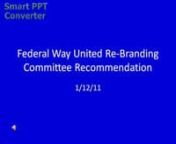 This presentation was made to the FWU board on 1/12/2011.
