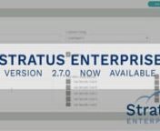 We are excited to announce the latest version of Stratus Enterprise, version 2.7.0, is now available. Please watch video for highlights of the new version, and download the release notes from the Client Portal for further information about all of the new features and enhancements.nnChaptersn0:00 Intron2:35 Modified Closing of Layaways &amp; Special Ordersn5:45 New Contract Pricingn10:02 Product Case Packsn15:54 Special Order Allocation Reportn18:17 New Reporting - NASGW SCOPE CLX &amp; Stratus A
