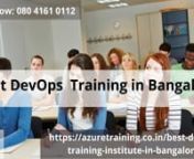 Best DevOps Training Institute in Bangalore. DevOps Training Institute in Bangalore based on current industry requirement. We understand today’s industry requirements as well as a need of quality experts in this industry. Our mission is to provide high-quality training and learning at a very affordable price. We provide online training, classroom training and webinars. nAddress: B-1, Bannerghatta Slip Rd, KEB Colony, New Gurappana Palya, 1st Stage, BTM 1st Stage, Bengaluru, Karnataka 560029 nP