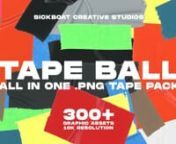 Download Tape Ball: All-In-One Tape Texture PNG Pack for Photoshop, Illustrator, Premiere Pro, FCPX, DaVinci, After Effects + more!nnIntroducing Tape Ball, the All-In-One Tape Texture PNG Pack for Content Creators of All Kinds.nnNEWLY UPDAT3D! nNow covering 29 color categories! Tape Ball is a wonderful wad of 300+ transparent Tape texture pngs scanned in at 600dpi. Slap on the perfect bundle of tape texture png graphics to patch up your photo and video content with authentic tape. nnDownload Her
