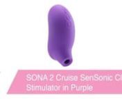 https://www.pinkcherry.com/collections/shop-by-brand-lelo/products/sona-2-cruise-sensonic-clitoral-stimulator-1(PinkCherry US)nnhttps://www.pinkcherry.ca/collections/shop-by-brand-lelo/products/sona-2-cruise-sensonic-clitoral-stimulator-1(PinkCherry Canada)nnIf you&#39;ve had the honor of playing with one of Lelo&#39;s perfect pleasure tools before now, you&#39;ll already know the orgasmic power of thoughtful design, luxury materials and totally innovative technology. If, on the other hand, you&#39;re new t