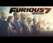 The FAST AND FURIOUS gang returns for “one last ride” in FURIOUS 7, where the brother of the last movie’s villain comes looking for revenge, in what also is the late Paul Walker’s “swan song” to the franchise. The stunts are slightly more believable but just as turbocharged as the last movie’s stunts, but the one-liners here come even more “fast and furious.” nnKnow Before You Go with Movieguide®!nnhttp://www.movieguide.orgnnFollow us on:nnFacebook:nhttps://www.facebook.com/mo