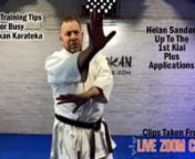 https://www.shotokankarateonline.com/blog/heian-sandan-half-way-in-detail-plus-applications/In this live training session, Sensei Huckle and Sensei Amos cover in detail, up to the half way point in Shotokan kata Heian Sandan. Sensei Huckle explained the first six moves in detail and also demonstrates some self defense applications for the moves up to half way in the kata, where he emphasizes simultaneous block and strike combinations, finishing
