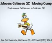 Get Movers is a professional and experienced Movers in Gatineau QC that provides the best service in town. Our movers are trained professionals who will pack everything carefully until it arrives at its destination safely and securely. And if something does happen along the way, we have insurance coverage for those times when things go wrong!nnnnGet Movers Gatineau QC &#124; Moving Companyn170 Rue Saint-Antoine, Gatineau, QC, J8T 3M4n(613) 907-1617nnOfficial Website:- https://getmovers.ca/gatineau-lo