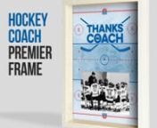 Our Premier Hockey Frame features a unique high quality printed hockey design on glass,, that compliments any photo, making it the perfect end of season gift for that special coach. Players will love adding in that extra sentiment to the glass by autographing their names and #&#39;s. This 12