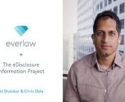 Chris Dale interviews AJ Shankar of EverlawnnI recently had the opportunity to interview AJ Shankar, CEO of eDiscovery software company Everlaw. One can read any amount about an industry and its players, but there is no substitute for talking to the people who get the work done, and for hearing in their own words about the challenges and opportunities and what they are doing about them. I am lucky in the people who volunteer for these interviews - the ones I get are always the fluent, eloquent o