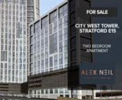 City West Tower, High Street, E15 is a desirable canal side development in the heart of Stratford. We present this beautifully presented two bedroom, two bathroom luxury property. This bright and spacious apartment comprises a large open plan kitchen/reception with floor to ceiling windows and high spec fittings and fixtures, two double bedrooms; one with fitted wardrobes and en-suite, a luxury family shower room and excellent storage throughout. City West Tower benefits from outstanding residen