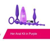 https://www.pinkcherry.com/products/her-anal-kit-in-purple (PinkCherry US)nhttps://www.pinkcherry.ca/products/her-anal-kit-in-purple (PinkCherry Canada)nn–nnCombining three anal-geared pleasure tools plus a complementary vibe into a handy little kit perfect for beginners, Her Anal Kit presents a hugely versatile range of backdoor possibilities.nnStart things off with a Silicone Rocker Probe, a silky plug sized to prime the anal entrance for things to come. The Rocker&#39;s tip is nice and slim wit