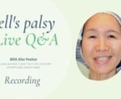 Here is the recording of the Live Q&amp;A session that took place on February 17, 2022. We hope these answers will help you regain your hope for recovery after long-standing Bell&#39;s palsy, Ramsay Hunt syndrome and other peripheral facial paralysis.nnLinks:nOnline Diagnostic Session (ZOOM video call): https://crystal-touch.nl/online-bells-palsy-diagnostic-session/nBell&#39;s Palsy Knowledge Base: https://crystal-touch.nl/bells-palsy-knowledge-base/n