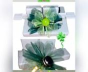 6” strip of green tulle… Roll up &amp; scallop the endsn2x 2” strips of 1” wired green ribbon, fold in half &amp; scallop the endsn1 green bead with a larger opening n2x Pole Magnets or a safety/corsage pinnBowdabra Bow WirenMini Bowdabra nnAdd Bowdabra Bow Wire into the Mini Bowdabra.nAdd the scalloped green tulle into the Mini Bowdabra scrunchy style. Next lay the 2two green ribbons on top of the tulle one at a time. Now using the Bowdabra Bow Wire, tie the little Shamrock Bow up real