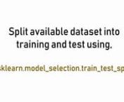 Machine Learning Tutorial Python - 7_ Training and Testing Data from machine learning tutorial python