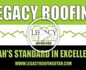 Legacy Roofing is Utah&#39;s largest and most reputable roofing company.Call today for a free roof inspection and estimate 801-477-8011 or visit our website for more details www.LegacyRoofingUtah.com nnWe are a GAF master elite certified installer.GAF is the 3M of roofing materials and we are their preferred installer in Utah.The only Utah installer part of the GAF president&#39;s club.nnRoof Replacement ServicenOur Davis, Weber, Salt Lake, Summit and Utah county roof replacement service is th
