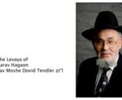 The Levaya of Harav Hagaon Rav Moshe Dovid Tendler zt\ from zt