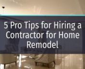 Home remodeling is one of the biggest investments a person makes. Hiring the wrong contractor can lead to the loss of money, effort, and time. For this reason, knowing about the abilities, qualifications, professionalism, and knowledge of the contractors is important.nnHere are some tips that you need to consider before hiring a contractor. Let’s take a look.nnn1. Ask for CredentialsnnWhen you find a contractor, do some research. You can check the contractor’s website or contact them on the