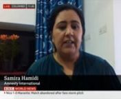 Samira Hamidi is an Amnesty International campaigner and an Afghan, now based in Colombo in Sri Lanka. She spoke to BBC World News Presenter, Maryam Moshiri. She asked her first about what she&#39;s hearing about daily life in Afghanistan, one week on since the Taliban takeover.
