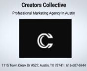 Creators Collective is a Professional Austin marketing agency that specializes in helping small businesses succeed online. Our team is made up of experts with years of experience who are passionate about creating websites, social media campaigns, eCommerce stores and more for our clients. Our team will work with you every step of the way so that we can deliver on our promise of helping your business grow while saving time.nnCreators Collective - Marketing &amp; Advertising Agency Austin TXn1115
