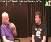 1 of 7 David Icke ExoMatrixTV JohnKuhles 16 September 2009 Alternative Media Truthers Network UntoldMysteries Need2Know WhyNotNews EXOMATRlXTV secret suppressed hidden news vital information Exposing NWO Mafia Agenda Mind Control Controversial Lecture Event AwarenessnnTo all new people: &#39;Wake up America Productions&#39; (formula4409.com) YT channel &#39;RP4409&#39; &amp; filed a