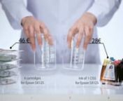 INKSYSTEM company has carried out a unique experiment and performed a video clip, where a CISS and original consumables were compared, to public at large. The result is really striking: 1 CIS system contains 400 ml of ink and costs 596 roubles, while 26 sets of original Epson cartridges contain 400 ml of ink and cost 37700 roubles. That is 63 times more. nnIn the course of the clip a young man filled two different containers with ink. First he poured ink from one CISS into the first container: a
