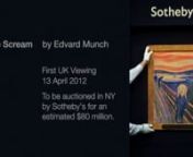 Sotheby&#39;s Impressionaist and Modern Art Evening Sale in NY is showcased at it&#39;s London, New Bond Street auction house.Edvard Munch’s