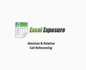 www.ExcelExposure.comnnThis lesson focuses on Absolute vs. Relative cell referencing within Excel.You likely know it as the dollar sign (&#36;) used in functions/formulas (for example, C5 vs &#36;C&#36;5).nnThere is also a quick demonstration of the video using a VLOOKUP formula.The VLOOKUP formula will be explained in more detail later, but the example here gives a quick/basic understanding of how it works.
