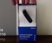 Nokia BH-110 Bluetooth Headset Unboxing