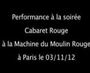 Vidéo de la performance à la soirée Cabaret Rouge à Paris.nnModèle : NatsukinnImages : Sacha Meine et Cynthia PiazzininnCopyright Fred Kyrel 2012