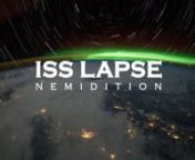 This is my first extended time-lapse video and my second FCPX project, nthe ISS LAPSE “NEMIDITION”, the Northern hEMIsphere eDITION.nn35.000 images with a total of 32 GB to get 64 clips with 24 GB and then choose the best parts… nThe video contains approximately 4500 images out of these.nnWorkflow:nImages left completely untouched, they speak for themselves.nImport pictures to QT7 with 25 fps.nExport 4K images to 2K clips in ProRes 422.nCrop to 16:9 with Compressor (easier than in FCPX!).n
