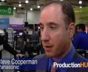 An interview from the 2012 Content and Communications World Expo with Steve Cooperman of Panasonic, a company that is one of the leading manufacturers of professional camcorders, camera systems, and digital video recorders. In this interview Steve showcases two new products from Panasonic, the AG-HPX600 high definition camera and the BT-LH2170 production monitor. For more information on these and more products from Panasonic, please visit www.panasonic.com/professional.