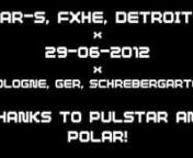 Omar-S playing at Schrebergarten Cologne, 29-06-12. Thanks to Polar &amp; Pulstar for making this happen.