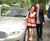 Julie Anne San Jose and Elmo Magalona are seen in this video as they emerge from a car in which they (a few minutes earlier) shot a scene for their movie