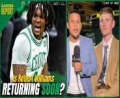 NEW YORK, NY -- Is a Robert Williams return imminent? Williams told The Athletic&#39;s Jay King that he’s been “stepping it up” in workouts. Said he can do “really anything.” Rob told Jay he has been dunking and that he’s been getting back on the court over the last couple of weeks and hasn’t had any setbacks.&#60;br/&#62;&#60;br/&#62;Visit https://athleticgreens.com/GARDEN for a FREE 1 year supply of immune-supporting Vitamin D &amp; 5 FREE travel packs with your first purchase!&#60;br/&#62;&#60;br/&#62;Go to https://calm.com/garden &amp; support our programming by taking advantage of a 40% discount on a Calm premium subscription! Calm is the only application that has PROVEN results in assisting people with meditation, relaxation and anxiety relief.&#60;br/&#62;&#60;br/&#62;Go to BetOnline.ag and Use Promo Code: CLNS50 for a 50% Welcome Bonus On Your First Deposit!&#60;br/&#62;&#60;br/&#62;We&#39;re on DISCORD! You should join too to stay in touch with the guys, get alerted on special announcements, participate in giveaways and tons of other cool stuff! →&#60;br/&#62;https://discord.gg/xTdFj6xFHs