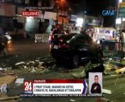 Isang kotse ang nang-araro ng dalawang fruit stand na nasa bangketa sa Quezon City. Dalawang binatilyo ang nakaladkad at tumilapon.&#60;br/&#62;&#60;br/&#62;Ang babaeng driver, nakainom daw?&#60;br/&#62;&#60;br/&#62;24 Oras Weekend is GMA Network’s flagship newscast, anchored by Ivan Mayrina and Pia Arcangel. It airs on GMA-7, Saturdays at 5:30 PM (PHL Time) and Sundays at 6:05 PM. For more videos from 24 Oras Weekend, visit http://www.gmanews.tv/24orasweekend.&#60;br/&#62;&#60;br/&#62;News updates on COVID-19 (coronavirus disease 2019) and the COVID-19 vaccine: https://www.gmanetwork.com/news/covid-19/&#60;br/&#62;&#60;br/&#62;#Nakatutok24Oras&#60;br/&#62;&#60;br/&#62;Breaking news and stories from the Philippines and abroad:&#60;br/&#62;GMA News and Public Affairs Portal: http://www.gmanews.tv&#60;br/&#62;Facebook: http://www.facebook.com/gmanews&#60;br/&#62;Twitter: http://www.twitter.com/gmanews&#60;br/&#62;Instagram: http://www.instagram.com/gmanews&#60;br/&#62;&#60;br/&#62;GMA Network Kapuso programs on GMA Pinoy TV: https://gmapinoytv.com/subscribe