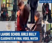 A video of a girl being tortured by her classmates at an elite private school in Lahore has gone viral on social media. The shocking video reportedly emerged from an International School in Lahore&#39;s Defence Housing Authority (DHA) area, Pakistan where a group of girls are seen assaulting a fellow classmate brutally. The four girls were initially booked for assault but were granted bail on Friday by a local court.&#60;br/&#62; &#60;br/&#62;#ViralVideo #Pakistan #LahoreSchool