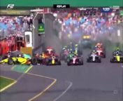 F2 2024 Australian Sprint Race Start Bortoleto Marti Crashes from benzaldehyde condensed formula