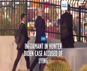 An ex-FBI informant is charged with lying in a criminal case against Hunter Biden.