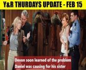 Y&amp;R 2-15-2024 __ CBS The Young and the Restless Full Episode Thurdays February 1