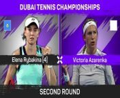 Elena Rybakina booked her WTA Dubai third round spot after Victoria Azarenka was forced to retire injured.