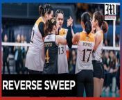 UST Golden Tigresses pull off reverse sweep vs Lady Tamaraws&#60;br/&#62;&#60;br/&#62;The UST Golden Tigresses pulled off a reverse sweep, 22-25, 21-25, 25-23, 25-20, 15-7, against the FEU Lady Tamaraws at the Mall of Asia Arena on Sunday, March 3, to go 4-0 in the UAAP Season 86 women&#39;s volleyball tournament.&#60;br/&#62;&#60;br/&#62;Angge Poyos tied her career-best of 24 points laced with five excellent digs and five receptions to lead the Golden Tigresses, who ran rampage in the fifth set after taking the third and fourth stanzas.&#60;br/&#62;&#60;br/&#62;UST got off to a 10-3 start and never looked back as Xyza Gula eventually sealed the win with a kill. &#60;br/&#62;&#60;br/&#62;Video by Niel Victor Masoy&#60;br/&#62;&#60;br/&#62;Subscribe to The Manila Times Channel - https://tmt.ph/YTSubscribe&#60;br/&#62; &#60;br/&#62;Visit our website at https://www.manilatimes.net&#60;br/&#62; &#60;br/&#62; &#60;br/&#62;Follow us: &#60;br/&#62;Facebook - https://tmt.ph/facebook&#60;br/&#62; &#60;br/&#62;Instagram - https://tmt.ph/instagram&#60;br/&#62; &#60;br/&#62;Twitter - https://tmt.ph/twitter&#60;br/&#62; &#60;br/&#62;DailyMotion - https://tmt.ph/dailymotion&#60;br/&#62; &#60;br/&#62; &#60;br/&#62;Subscribe to our Digital Edition - https://tmt.ph/digital&#60;br/&#62; &#60;br/&#62; &#60;br/&#62;Check out our Podcasts: &#60;br/&#62;Spotify - https://tmt.ph/spotify&#60;br/&#62; &#60;br/&#62;Apple Podcasts - https://tmt.ph/applepodcasts&#60;br/&#62; &#60;br/&#62;Amazon Music - https://tmt.ph/amazonmusic&#60;br/&#62; &#60;br/&#62;Deezer: https://tmt.ph/deezer&#60;br/&#62;&#60;br/&#62;Tune In: https://tmt.ph/tunein&#60;br/&#62;&#60;br/&#62;#themanilatimes &#60;br/&#62;#philippines&#60;br/&#62;#volleyball &#60;br/&#62;#sports