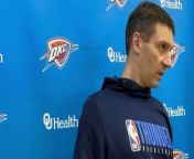 The Oklahoma City Thunder have seen teams have outlier shooting performances against them in their last two losses, Mark Daigneault discussed what goes into that
