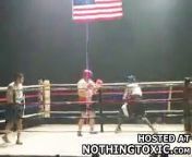 A classic uppercut jab sequence reinforces the fact that in boxing you never bet on the white guy.