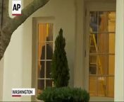 President Barack Obama left the Oval Office for the final time on Friday, followed by Vice President Joe Biden, and his wife, Jill.