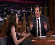 Anne Hathaway chats with Jimmy about adventures in the park with her one-year-old toddler, including the importance of &#92;