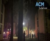 A was destroyed after a suspicious fire ignited inside at 9pm on Wednesday, March 20. Video by Marco Klave, Nadine Morton