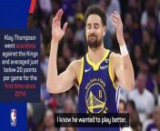 Steve Kerr and Steph Curry sympathised with Klay Thompson as the Warriors fell to the Kings in the Play-in