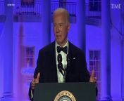 President Joe Biden called out Donald Trump at the White House Correspondents’ Association dinner on Saturday in Washington D.C., making fun of the former President’s legal troubles and both of the 2024 election candidates’ ages.