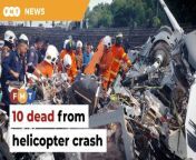 Work is ongoing to retrieve the bodies of the victims.&#60;br/&#62;&#60;br/&#62;&#60;br/&#62;Read More: https://www.freemalaysiatoday.com/category/nation/2024/04/23/10-confirmed-dead-in-helicopter-crash/&#60;br/&#62;&#60;br/&#62;Laporan Lanjut: https://www.freemalaysiatoday.com/category/bahasa/tempatan/2024/04/23/nahas-2-helikopter-berlanggar-10-kru-disahkan-terkorban/&#60;br/&#62;&#60;br/&#62;Free Malaysia Today is an independent, bi-lingual news portal with a focus on Malaysian current affairs.&#60;br/&#62;&#60;br/&#62;Subscribe to our channel - http://bit.ly/2Qo08ry&#60;br/&#62;------------------------------------------------------------------------------------------------------------------------------------------------------&#60;br/&#62;Check us out at https://www.freemalaysiatoday.com&#60;br/&#62;Follow FMT on Facebook: https://bit.ly/49JJoo5&#60;br/&#62;Follow FMT on Dailymotion: https://bit.ly/2WGITHM&#60;br/&#62;Follow FMT on X: https://bit.ly/48zARSW &#60;br/&#62;Follow FMT on Instagram: https://bit.ly/48Cq76h&#60;br/&#62;Follow FMT on TikTok : https://bit.ly/3uKuQFp&#60;br/&#62;Follow FMT Berita on TikTok: https://bit.ly/48vpnQG &#60;br/&#62;Follow FMT Telegram - https://bit.ly/42VyzMX&#60;br/&#62;Follow FMT LinkedIn - https://bit.ly/42YytEb&#60;br/&#62;Follow FMT Lifestyle on Instagram: https://bit.ly/42WrsUj&#60;br/&#62;Follow FMT on WhatsApp: https://bit.ly/49GMbxW &#60;br/&#62;------------------------------------------------------------------------------------------------------------------------------------------------------&#60;br/&#62;Download FMT News App:&#60;br/&#62;Google Play – http://bit.ly/2YSuV46&#60;br/&#62;App Store – https://apple.co/2HNH7gZ&#60;br/&#62;Huawei AppGallery - https://bit.ly/2D2OpNP&#60;br/&#62;&#60;br/&#62;#FMTNews #HelicopterCrash #TLDM